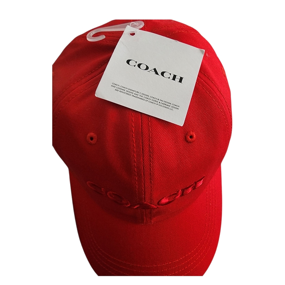 Coach Red Baseball Cap